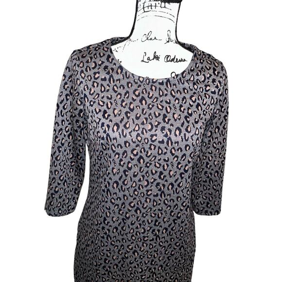 NICOLE‎ MILLER ORIGINAL DRESS POCKETS 3/4 SLV GRAY BLACK PINK M Retail $180 - Picture 3 of 10